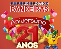 www.bandeiras21anos.com.br, Promoção Bandeiras Supermercado 21 anos